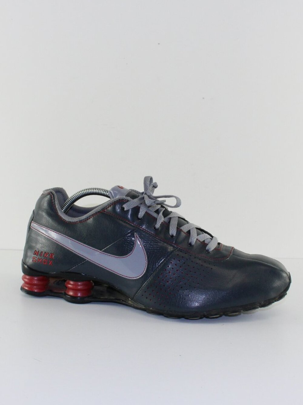 Rare Nike Shox Anthracite Gray Leather Shoes (317547-060) Men 12 US